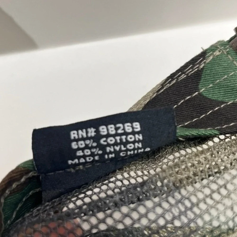 Alternative Apparel Camo Army Military‎ Style Cadet Mesh Trucker Hat Khaki
